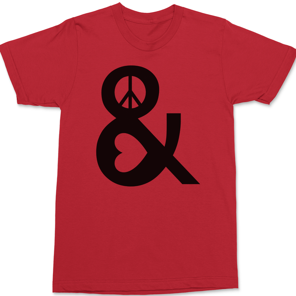 Peace and Love T-Shirt RED