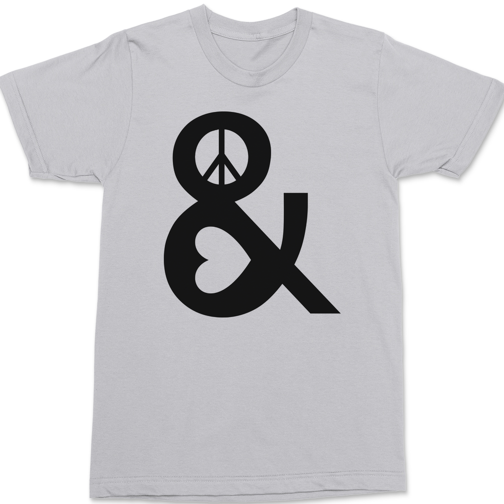 Peace and Love T-Shirt SILVER
