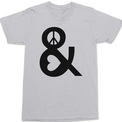 Peace and Love T-Shirt SILVER