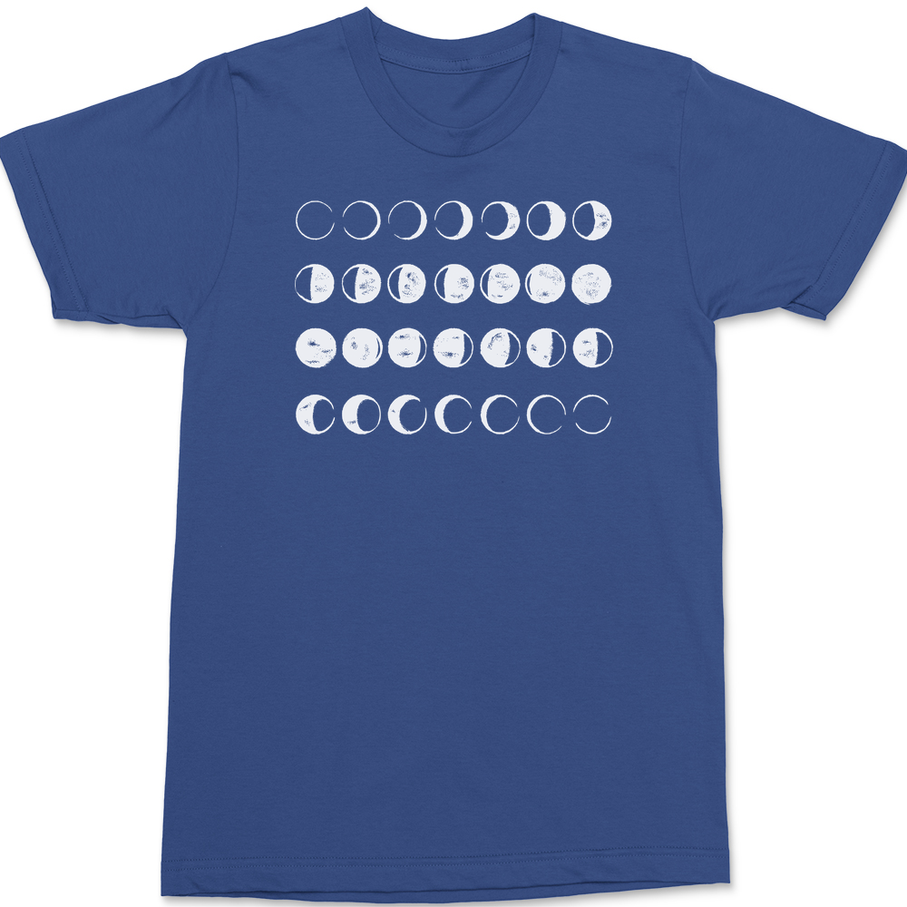 Phases Of The Moon T-Shirt BLUE