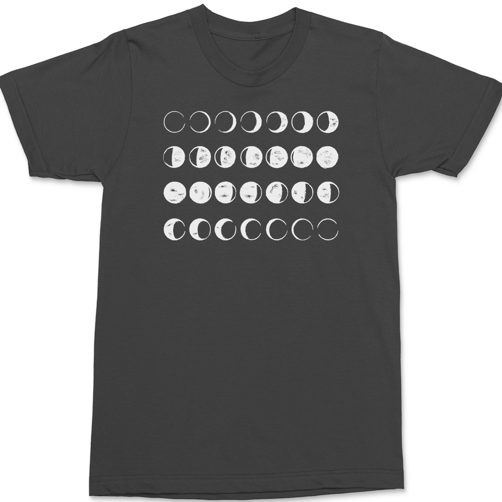 Phases Of The Moon T-Shirt CHARCOAL