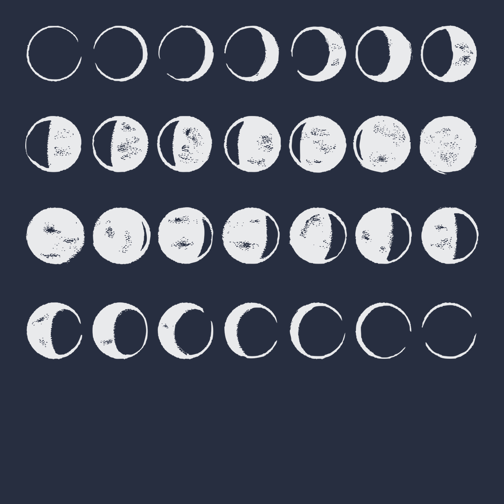 Phases Of The Moon T-Shirt NAVY