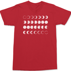 Phases Of The Moon T-Shirt RED