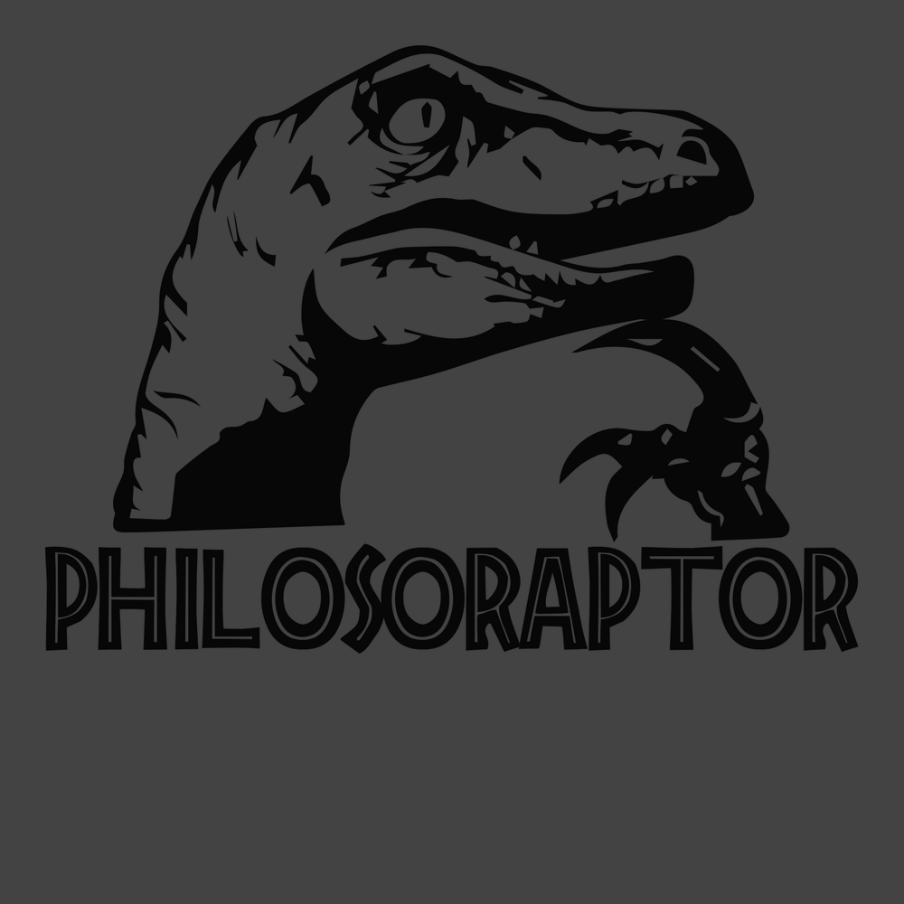 Philosoraptor T-Shirt CHARCOAL