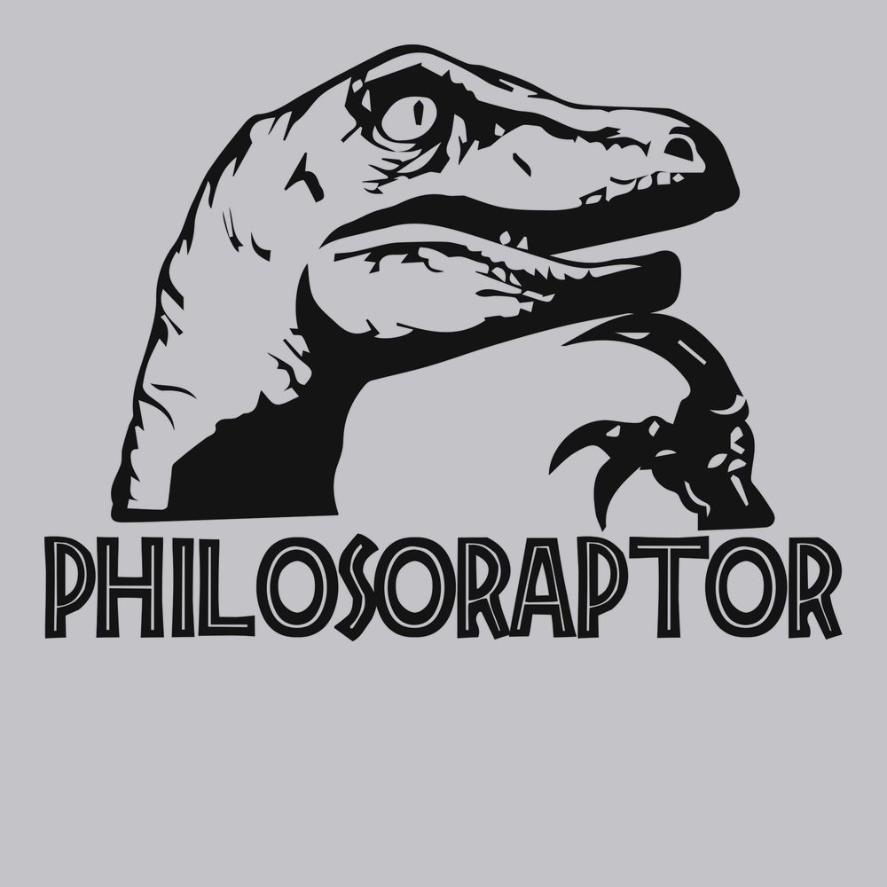 Philosoraptor T-Shirt SILVER