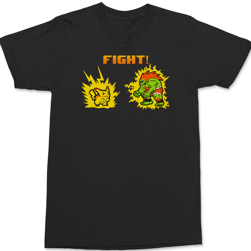 Pikachu Vs Blanka T-Shirt BLACK