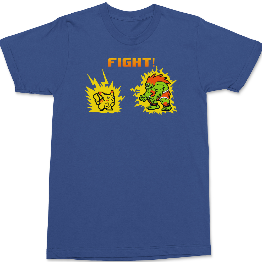 Pikachu Vs Blanka T-Shirt BLUE