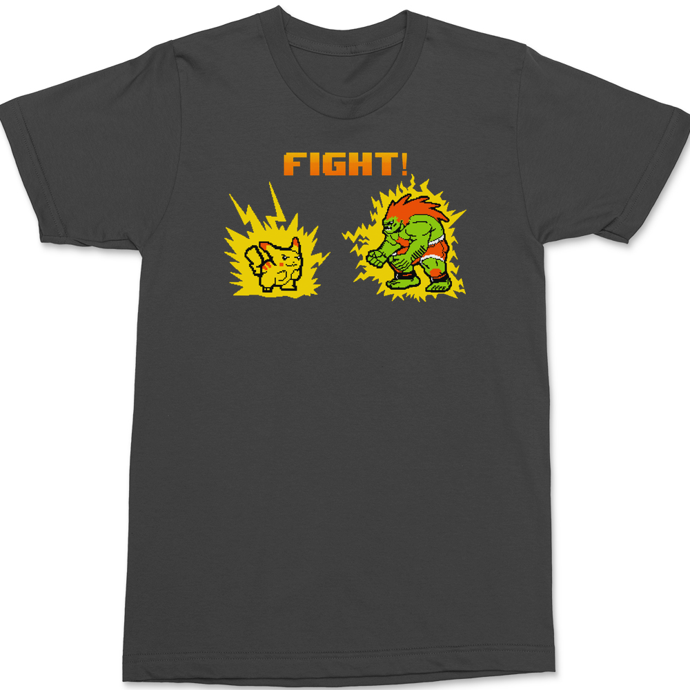 Pikachu Vs Blanka T-Shirt CHARCOAL