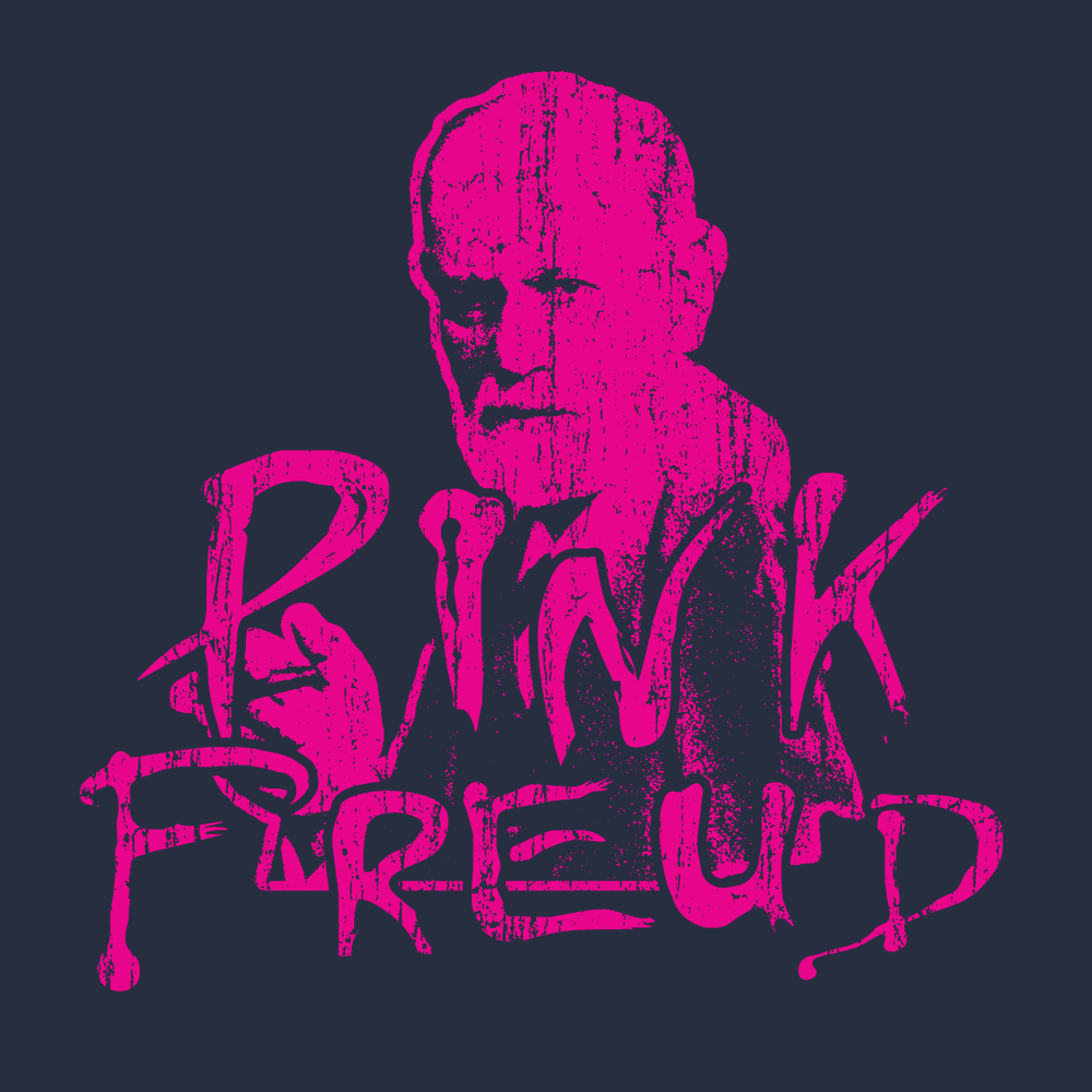 Pink Freud T-Shirt Navy