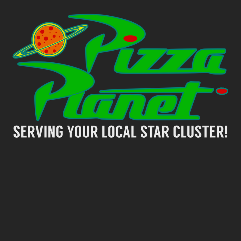 Pizza Planet Toy Story T-Shirt BLACK