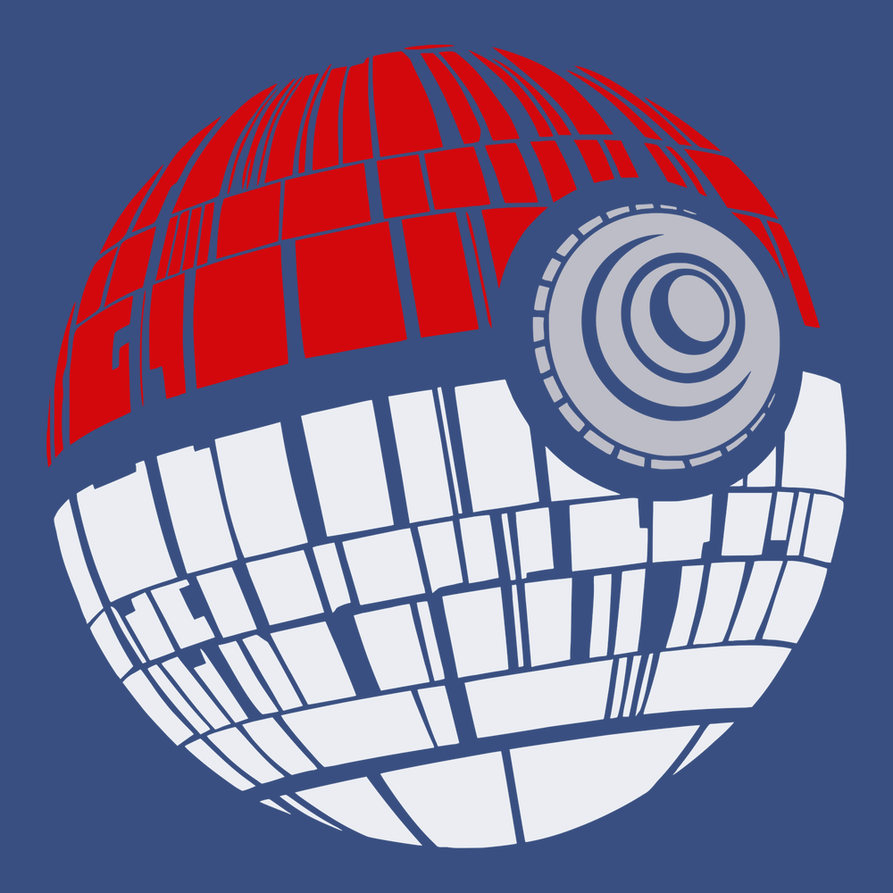 Pokeball Death Star T-Shirt BLUE