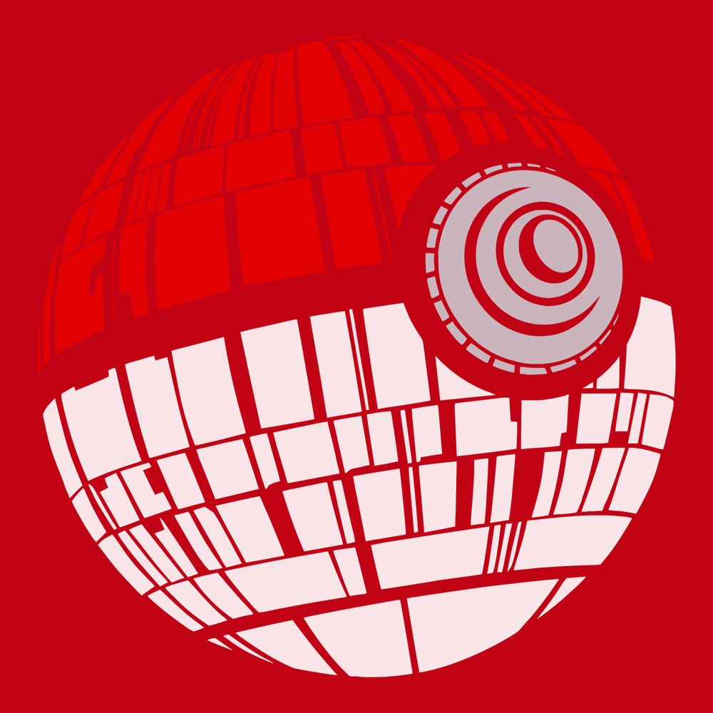 Pokeball Death Star T-Shirt RED