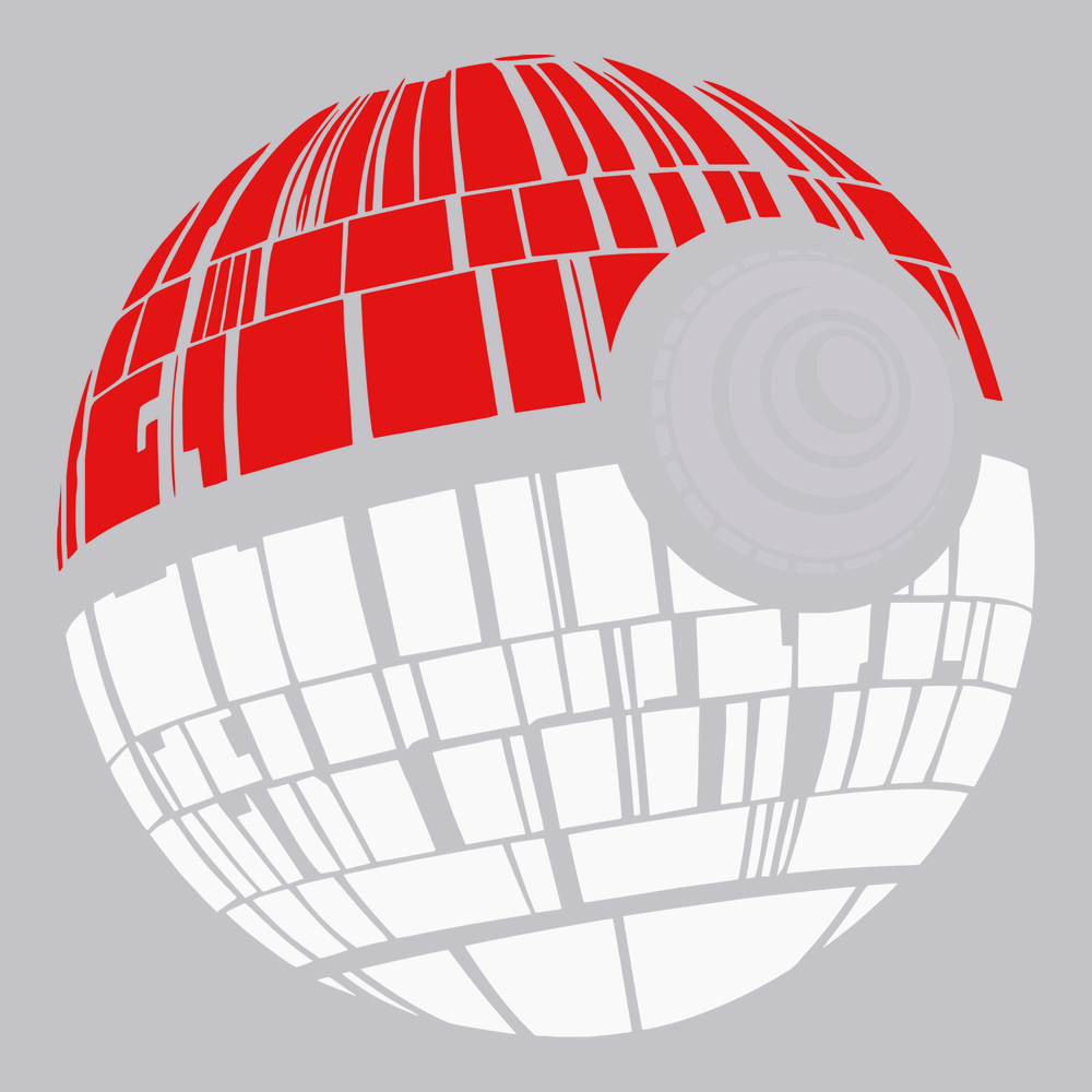 Pokeball Death Star T-Shirt SILVER