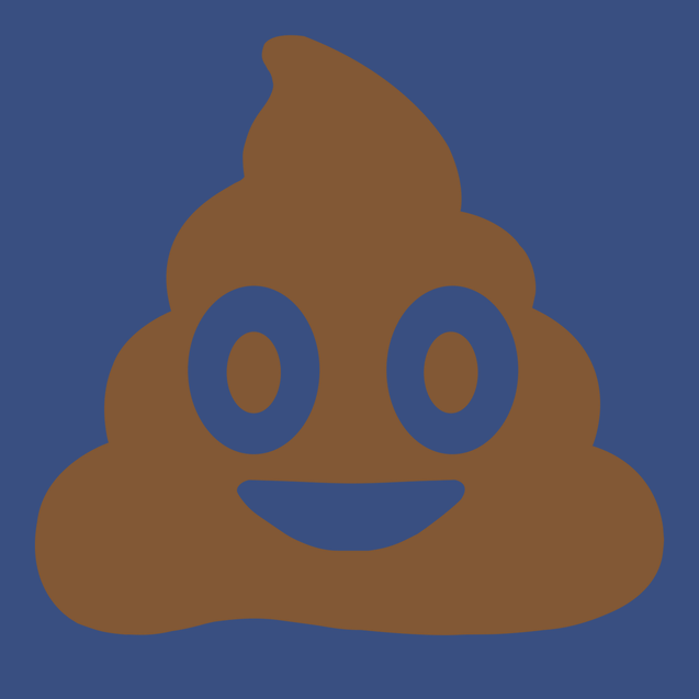 Poop Emoji T-Shirt BLUE