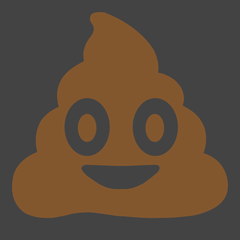 Poop Emoji T-Shirt CHARCOAL