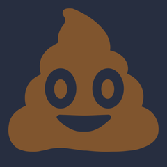 Poop Emoji T-Shirt NAVY