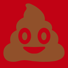 Poop Emoji T-Shirt RED