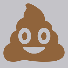 Poop Emoji T-Shirt SILVER