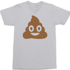 Poop Emoji T-Shirt SILVER