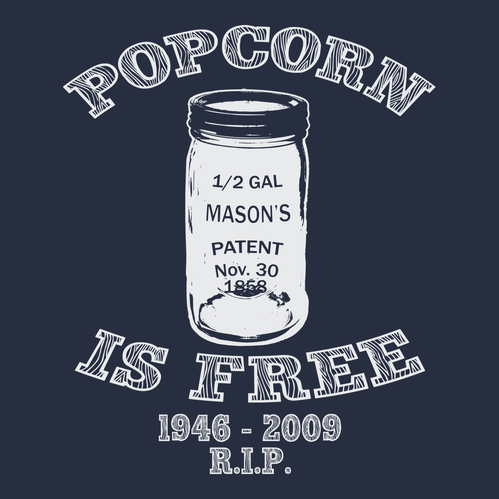 Popcorn is Free T-Shirt NAVY