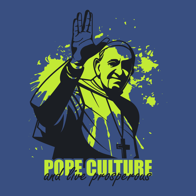 Pope Culture T-Shirt BLUE