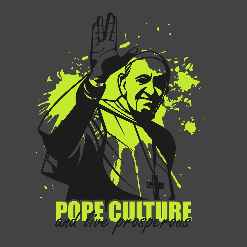 Pope Culture T-Shirt CHARCOAL