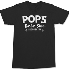 Pops Barber Shop T-Shirt BLACK