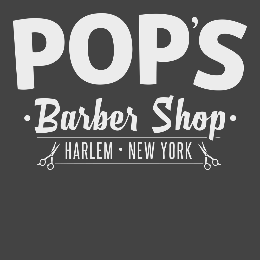 Pops Barber Shop T-Shirt CHARCOAL