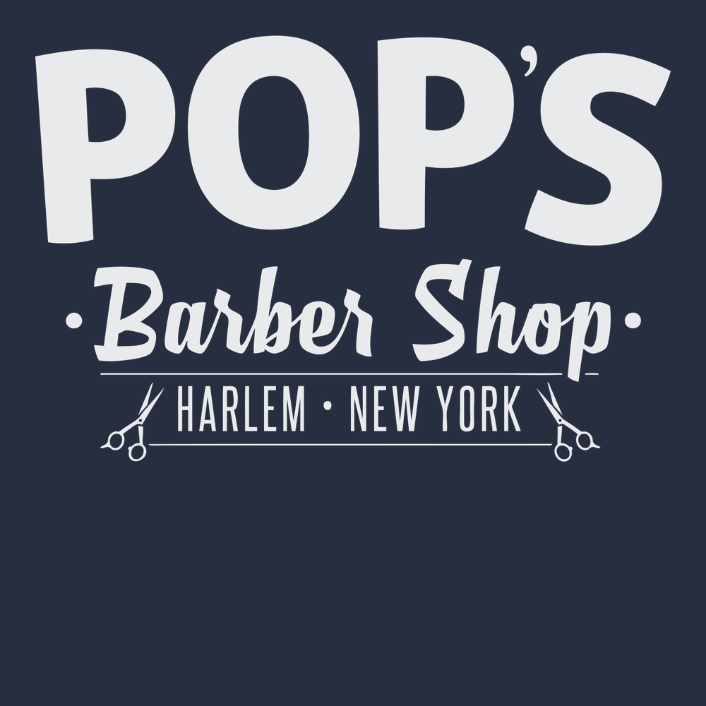 Pops Barber Shop T-Shirt NAVY