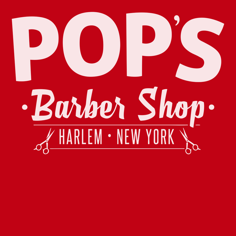 Pops Barber Shop T-Shirt RED