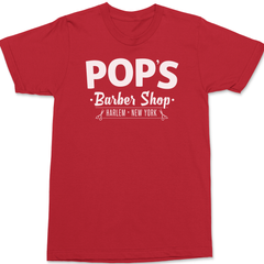 Pops Barber Shop T-Shirt RED