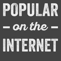 Popular On The Internet T-Shirt CHARCOAL