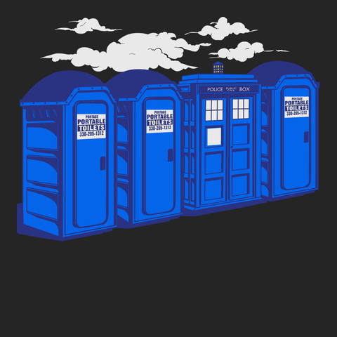 Port-a-Tardis T-Shirt BLACK