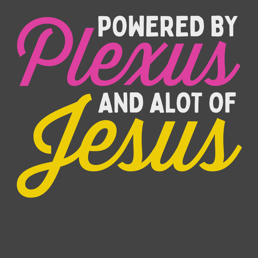 Powered by Plexus and Alot of Jesus T-Shirt CHARCOAL