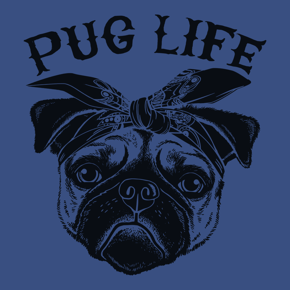 Pug Life T-Shirt BLUE