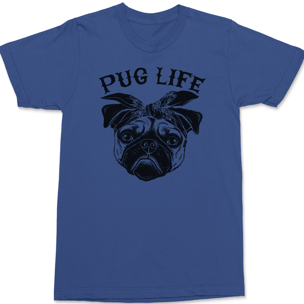 Pug Life Thug Rapper T Shirt Funny Cute Gangster Pugs Hat Chain Sunglasses  Shades Dog Pet Animal Graphic Tee for Men Women Kids 