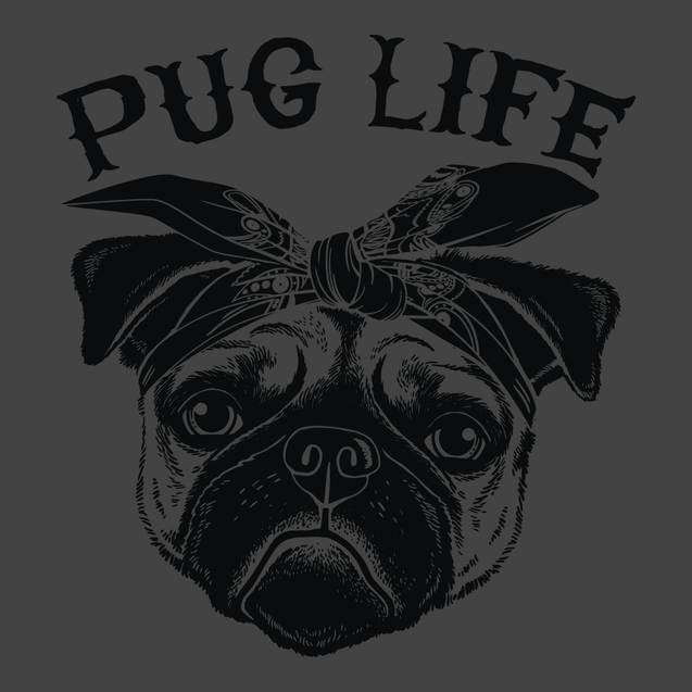 Pug Life T-Shirt CHARCOAL