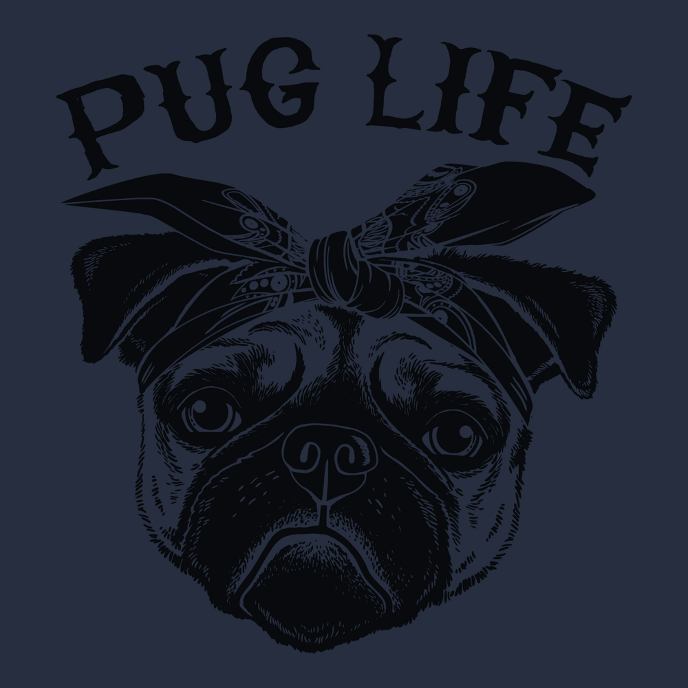 Pug Life T-Shirt NAVY
