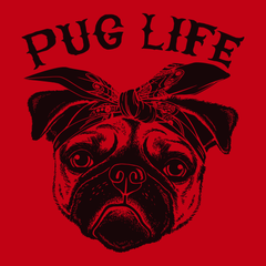 Pug Life T-Shirt RED