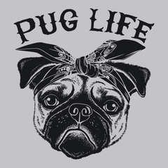 Pug Life T-Shirt SILVER