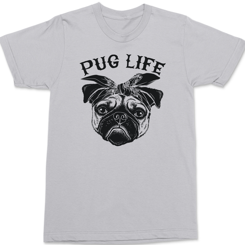 Pug Life T-Shirt SILVER