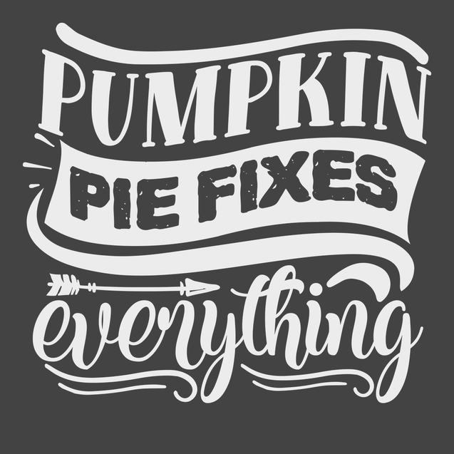 Pumpkin Pie Fixes Everything T-Shirt CHARCOAL