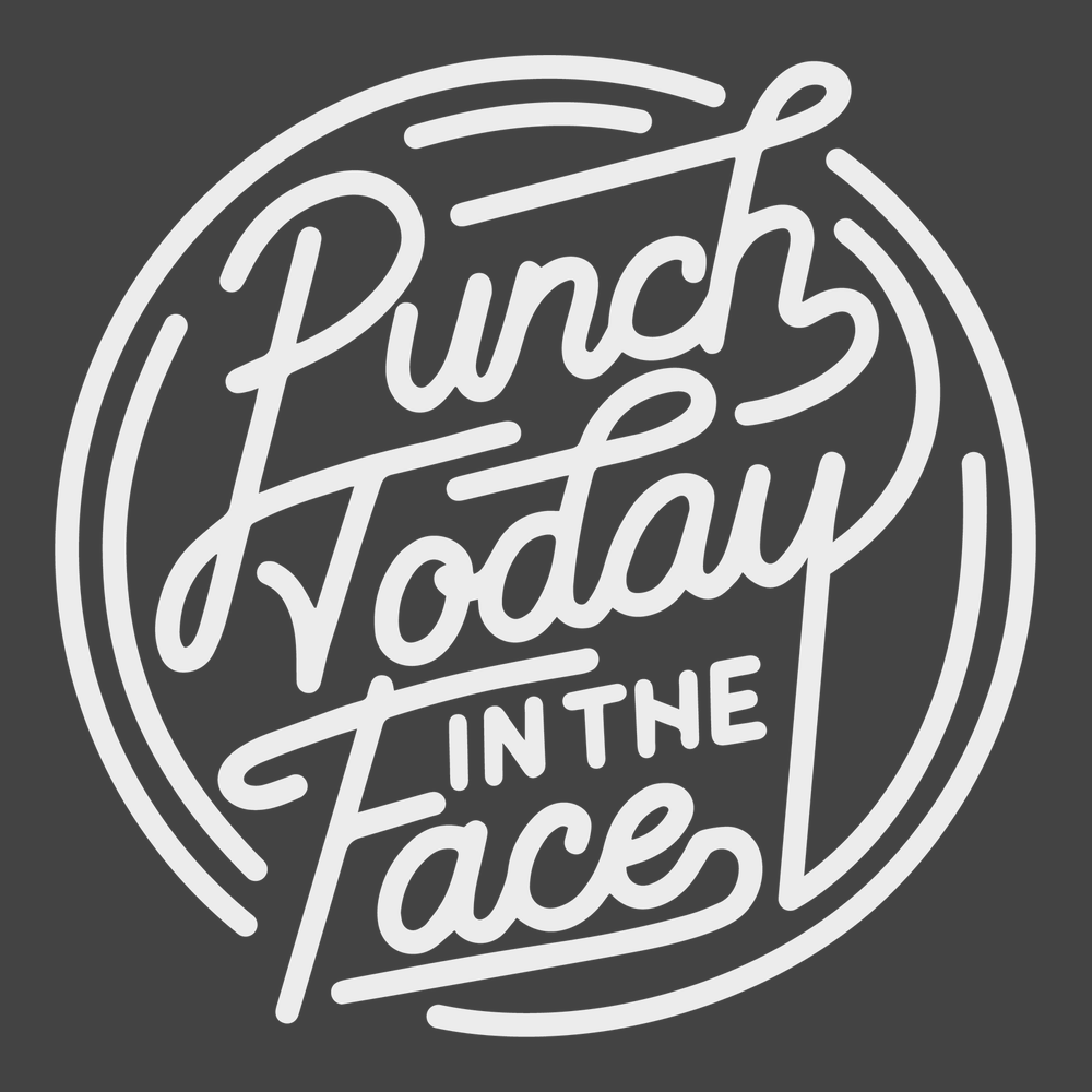 Punch Today In The Face T-Shirt CHARCOAL