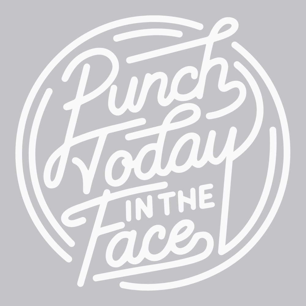 Punch Today In The Face T-Shirt SILVER