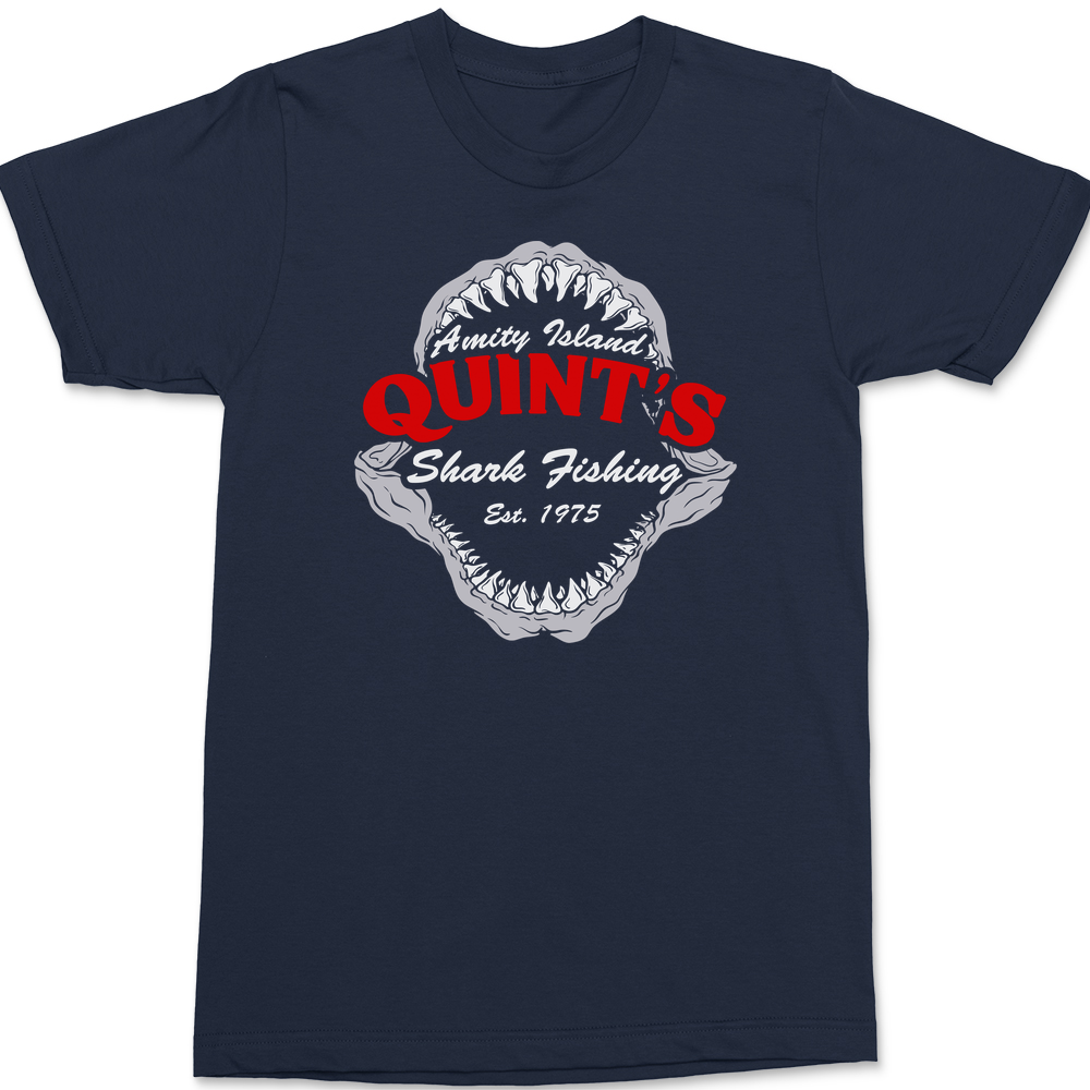 Quint's Shark Fishing Jaws T-shirt Tees 80s - Horror - Jaws - Mens