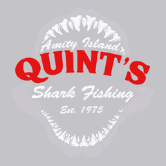 Quint's Shark Fishing Jaws T-Shirt SILVER