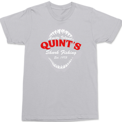 Quint's Shark Fishing Jaws T-Shirt SILVER