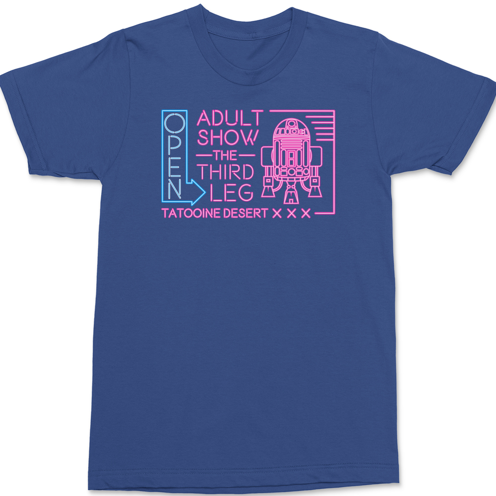 R2D2 Adult Show The Third Leg T-Shirt BLUE