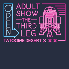 R2D2 Adult Show The Third Leg T-Shirt NAVY