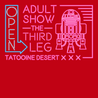 R2D2 Adult Show The Third Leg T-Shirt RED